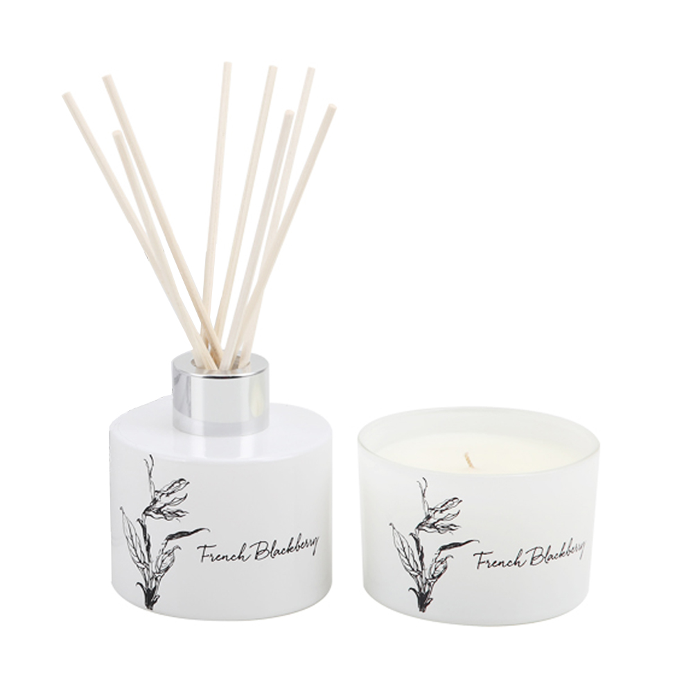 Penyebar buluh aroma label peribadi mewah borong Mescente dan set hadiah lilin wangi