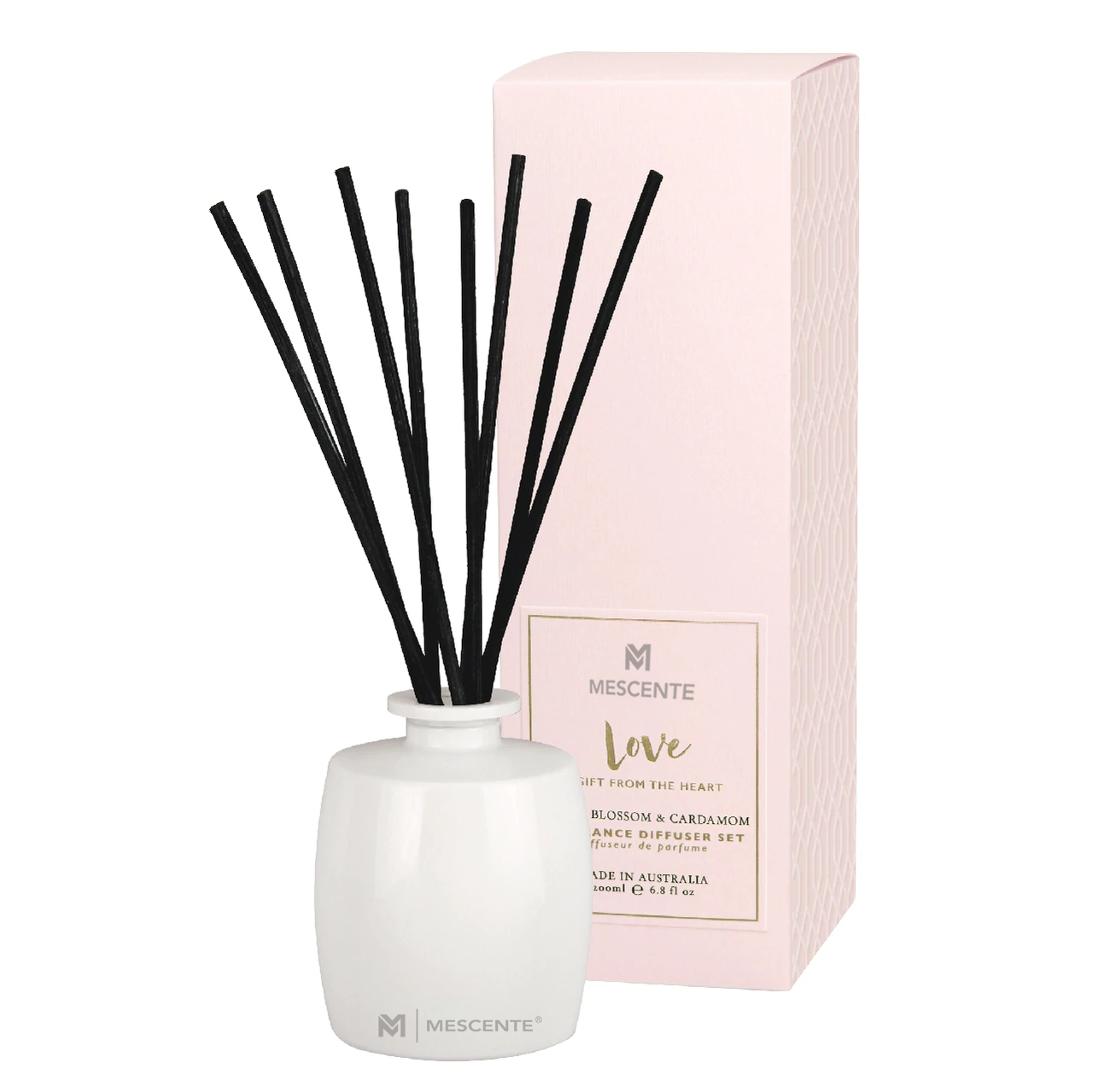 M&Scent Botol Kaca Besar Home Essentials Aroma Reed Diffuser Set Hadiah Dengan Batang Rotan
