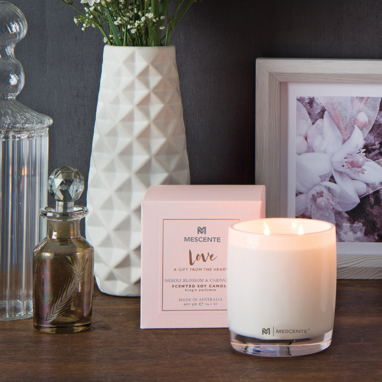 M&Scent Botol Kaca Besar Home Essentials Aroma Reed Diffuser Set Hadiah Dengan Batang Rotan