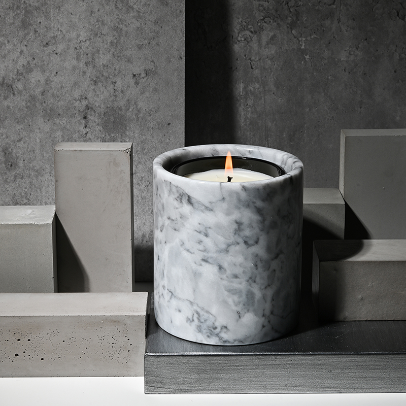 M&Scent Borong Hiasan Tersuai Mewah Label Persendirian Lilin Lilin Soya Wangi Kristal Kaca Hitam