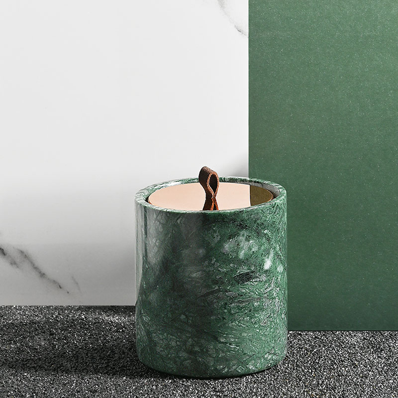 M&Scent Borong Hiasan Tersuai Mewah Label Persendirian Lilin Lilin Soya Wangi Kristal Kaca Hitam