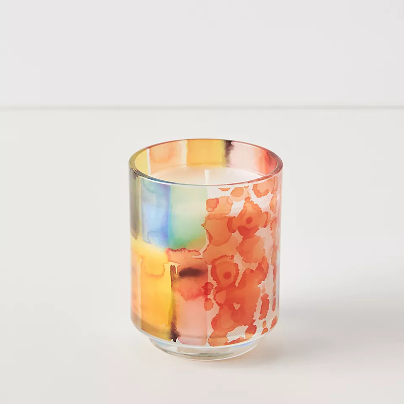 M&Scent Mewah Hiasan Tersuai Label Persendirian 3 Wick A Sunday Pelukis Kaca Kristal Lilin Soya Wangi
