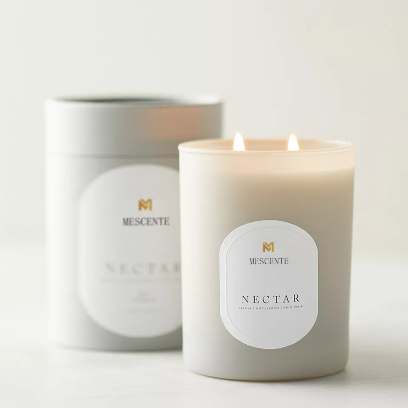 Logo M&Scent Tersuai Meditasi Batu Bukan Toksik Herba Dituang Tangan Lilin Kristal Lilin Soya Wangi Asli