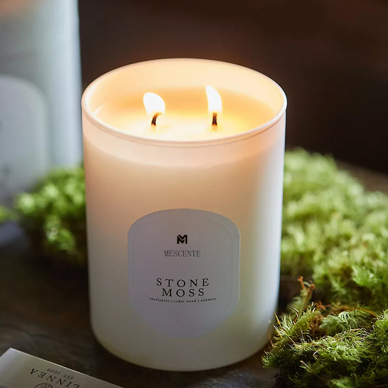 Logo M&Scent Tersuai Meditasi Batu Bukan Toksik Herba Dituang Tangan Lilin Kristal Lilin Soya Wangi Asli