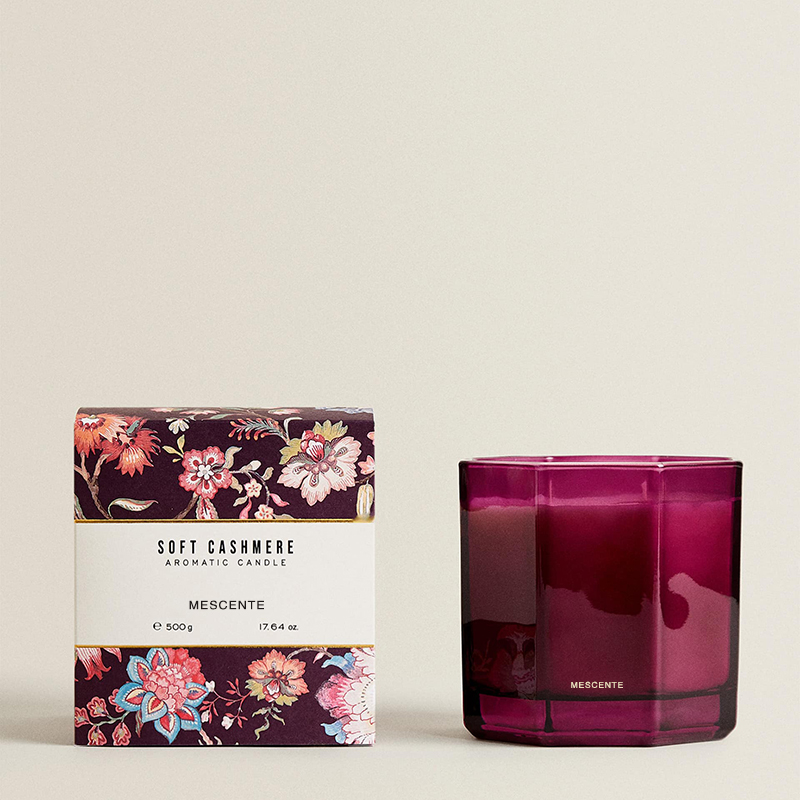 M&Scent Luxury Christmas Scented Candles Aromaterapi Aroma Lilin Soya Wax dalam Kotak Hadiah Balang Kaca Hitam