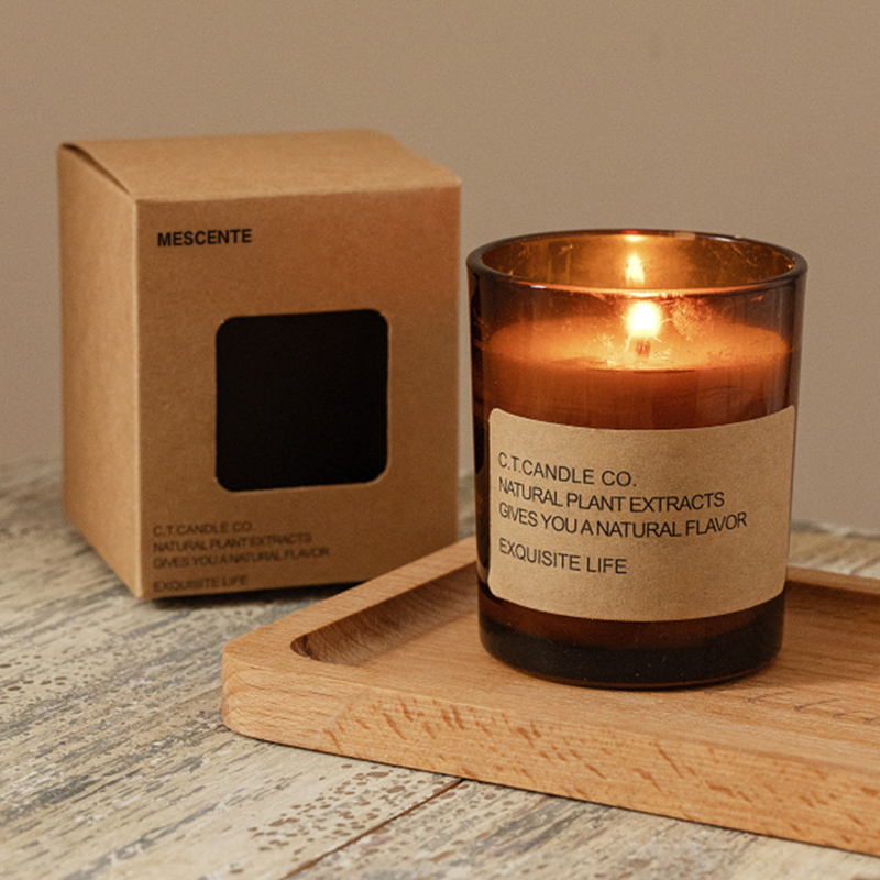 Penyebar buluh rumah hiasan mewah M&Scent dan set lilin wangi dengan pembungkusan kotak