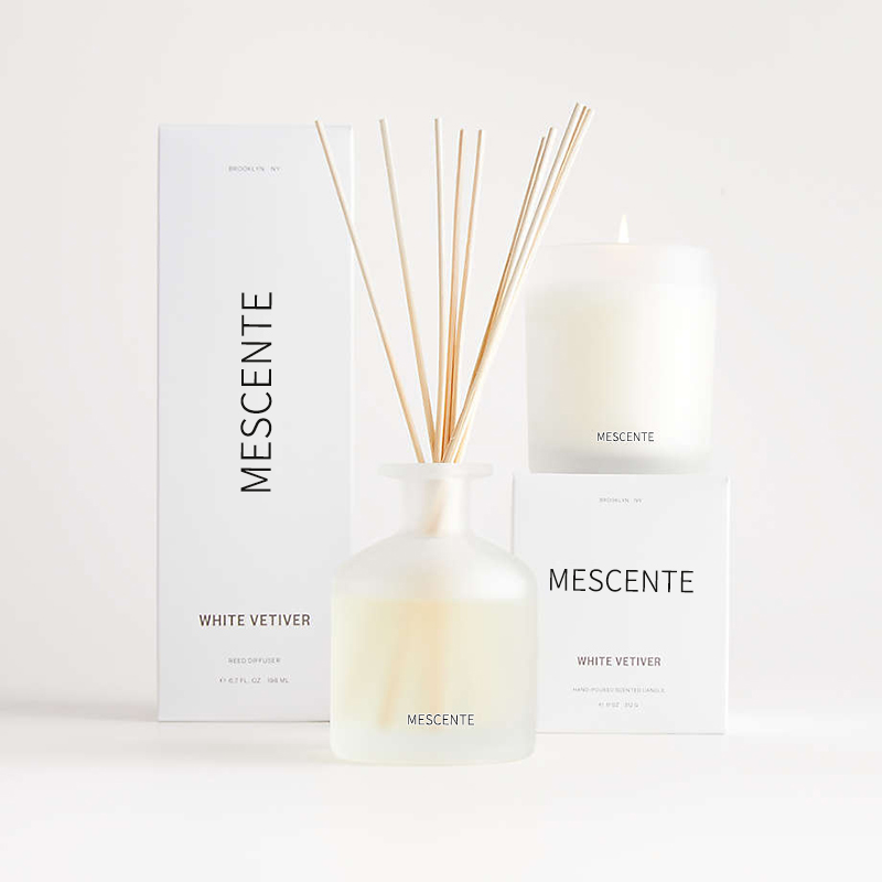 M&Scent borong mewah label lilin soya lilin wangi dengan kotak