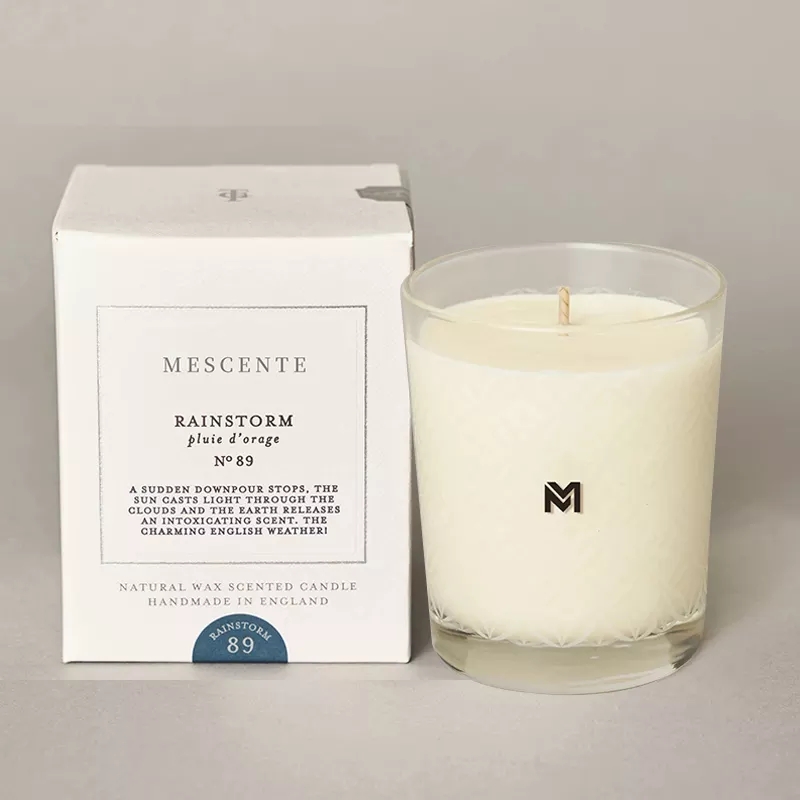 M&Scent Borong Label Peribadi Tersuai Mewah Baru Balang Kristal Krismas Lilin Soya Wangi Kerzen Dengan Penutup