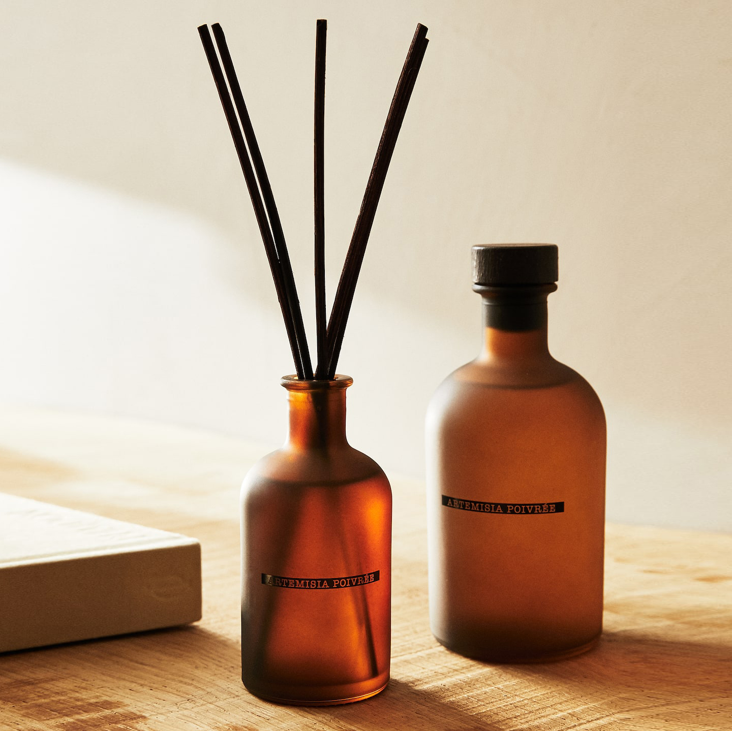 Botol Frosted Hitam Besar Mewah 50ml 300ml Bunga Kering Aroma Bunga Minyak Pati Minyak Reed Diffuser Set Pukal