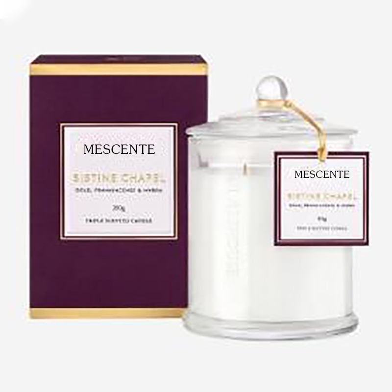 M&Scent Borong Mewah Custom Label Persendirian Balang Kubah Krismas Lilin Soya Wangi Dengan Tudung