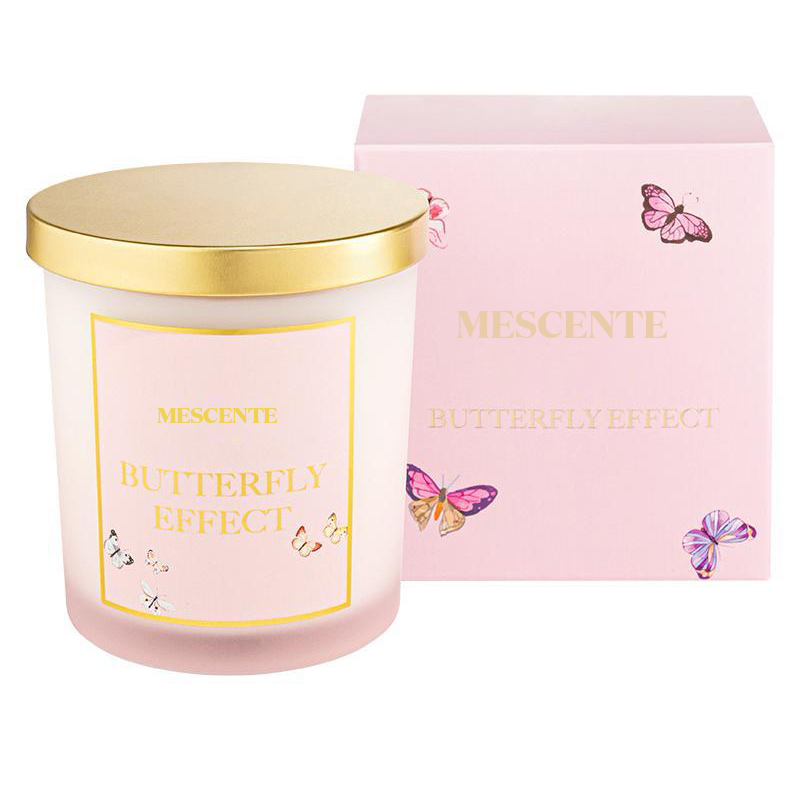 M&Scent Borong Label Peribadi Tersuai Mewah Baru Balang Kristal Krismas Lilin Soya Wangi Kerzen Dengan Penutup