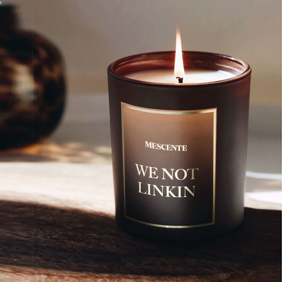 M&Scent Borong Label Peribadi Tersuai Mewah Baru Balang Kristal Krismas Lilin Soya Wangi Kerzen Dengan Penutup