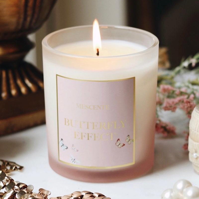 M&Scent Borong Label Peribadi Tersuai Mewah Baru Balang Kristal Krismas Lilin Soya Wangi Kerzen Dengan Penutup