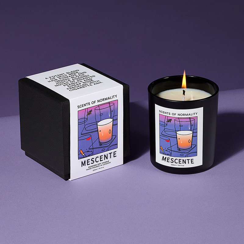 M&Scent Wholesale Luxury Custom Private Label Buatan Tangan Kristal Aroma Kristal Lilin Lilin Soya
