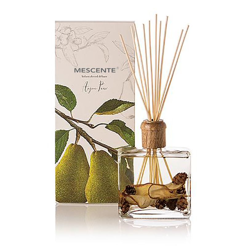 Borong High Quality Luxury Custom Private Label Flower Sola Wood Aroma Reed Diffuser With Box