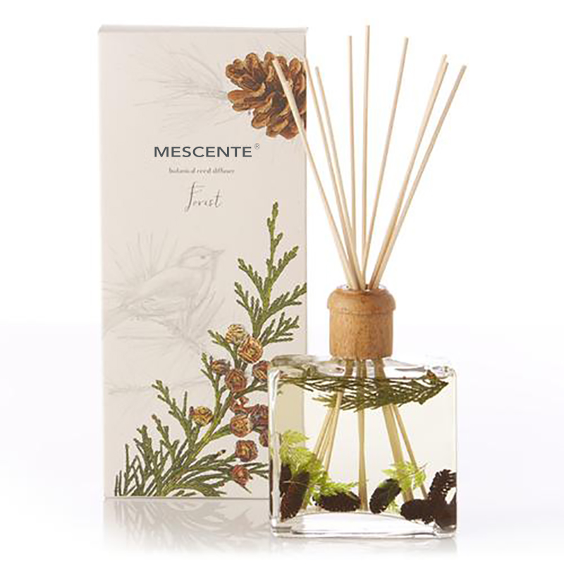 Borong High Quality Luxury Custom Private Label Flower Sola Wood Aroma Reed Diffuser With Box