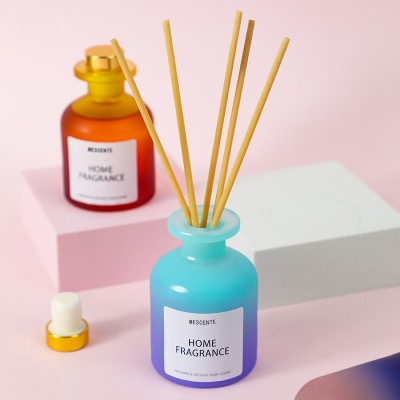 Borong Botol Kaca Unik Wangian Bunga Reed Diffuser Minyak Isi Semula Dengan Kotak Pembungkusan Set Hadiah