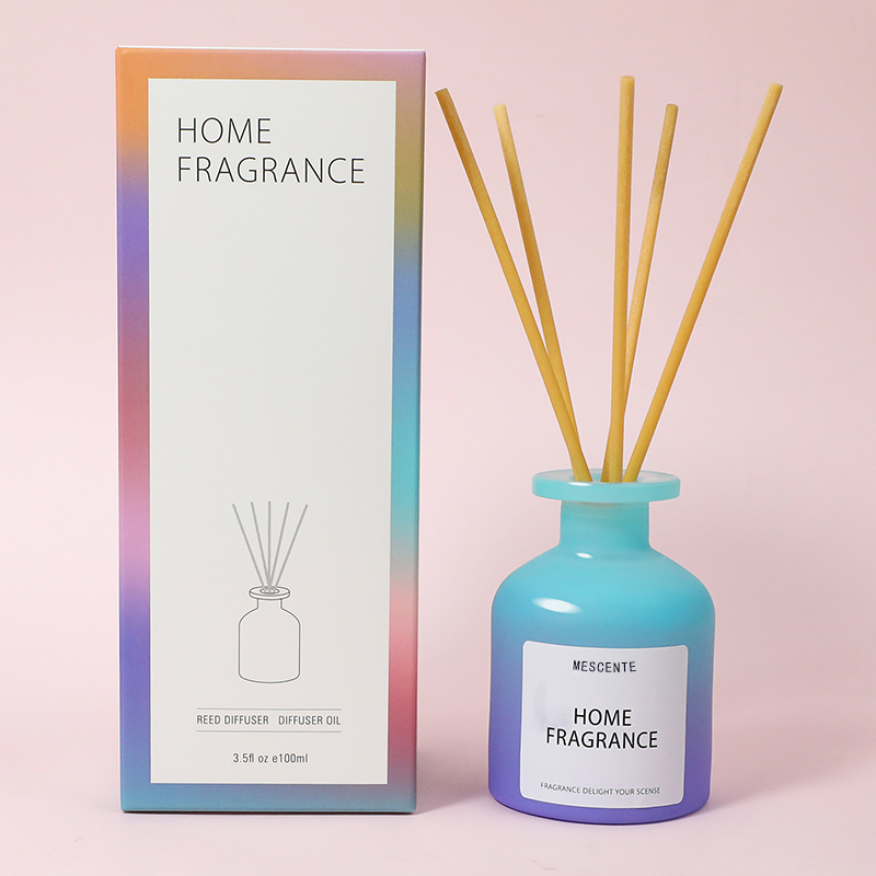 Borong Botol Kaca Unik Wangian Bunga Reed Diffuser Minyak Isi Semula Dengan Kotak Pembungkusan Set Hadiah