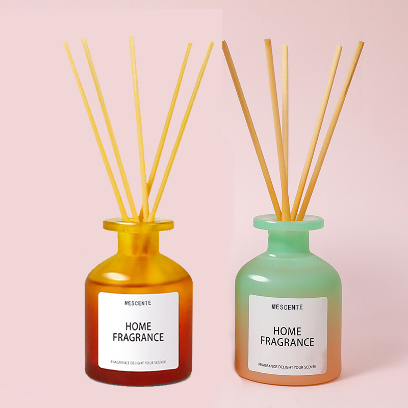 Borong Botol Kaca Unik Wangian Bunga Reed Diffuser Minyak Isi Semula Dengan Kotak Pembungkusan Set Hadiah