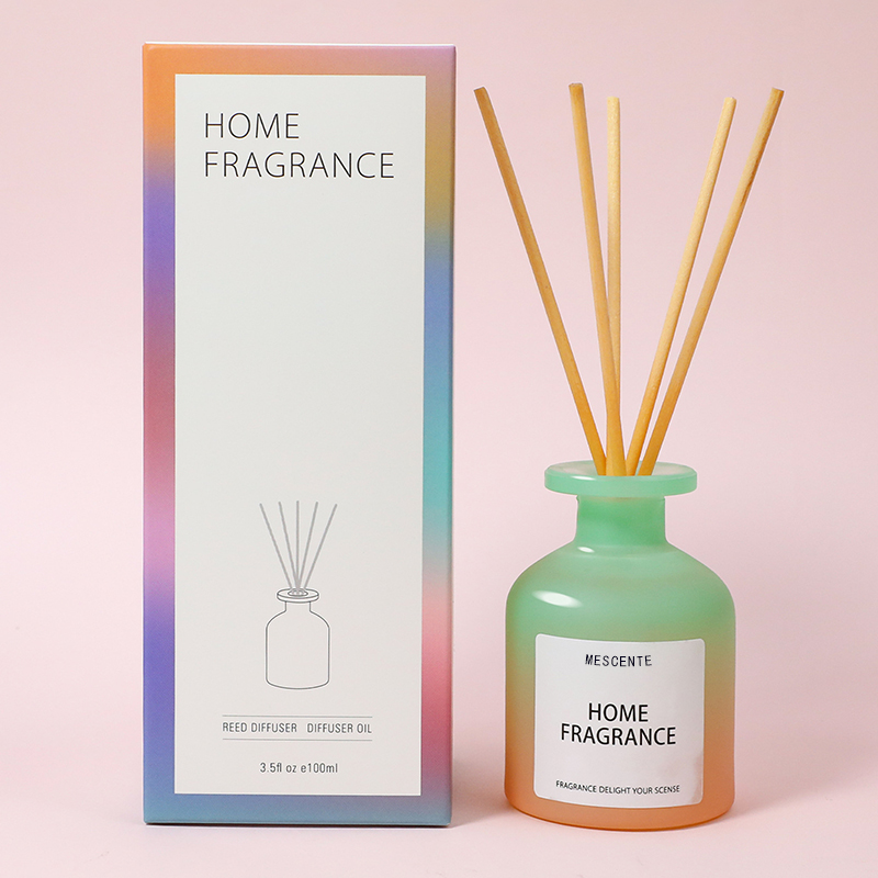 Borong Botol Kaca Unik Wangian Bunga Reed Diffuser Minyak Isi Semula Dengan Kotak Pembungkusan Set Hadiah