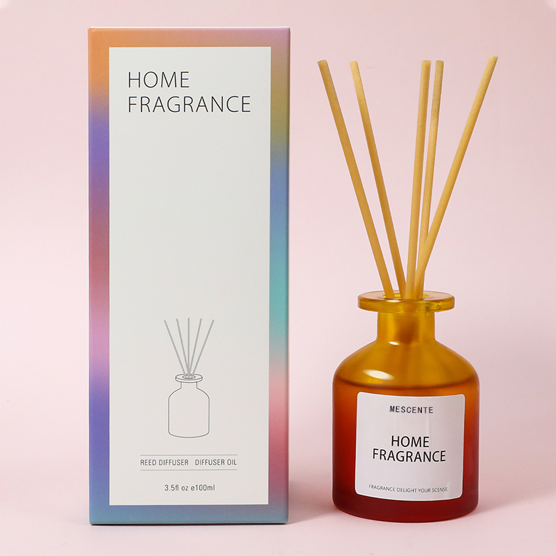 Borong Botol Kaca Unik Wangian Bunga Reed Diffuser Minyak Isi Semula Dengan Kotak Pembungkusan Set Hadiah