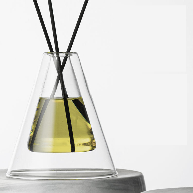 Botol Kaca Unik Essenza Hex Besar Tersuai Putih Frost Udara Tambahan Aroma Reed Diffuser Pewangi Rumah, Reed Diffusers Krismas