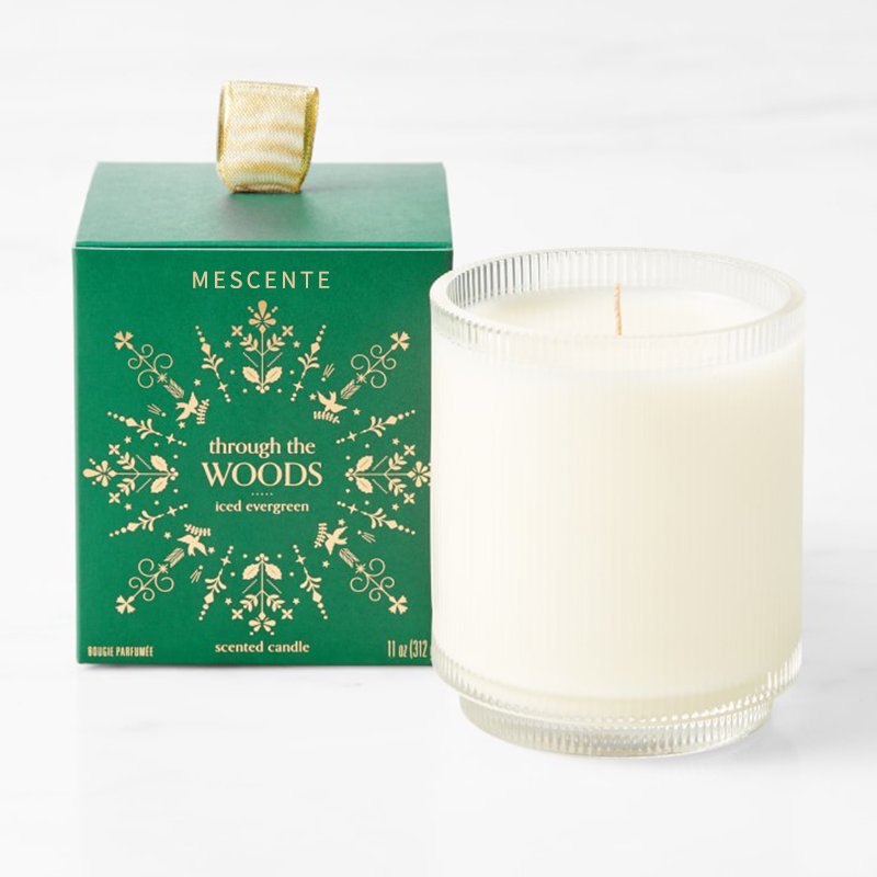 M&Scent Logo Buatan Tersuai Label Persendirian Lilin Soya Organik Kejelasan Organik Buatan Sendiri Dalam Balang Kaca