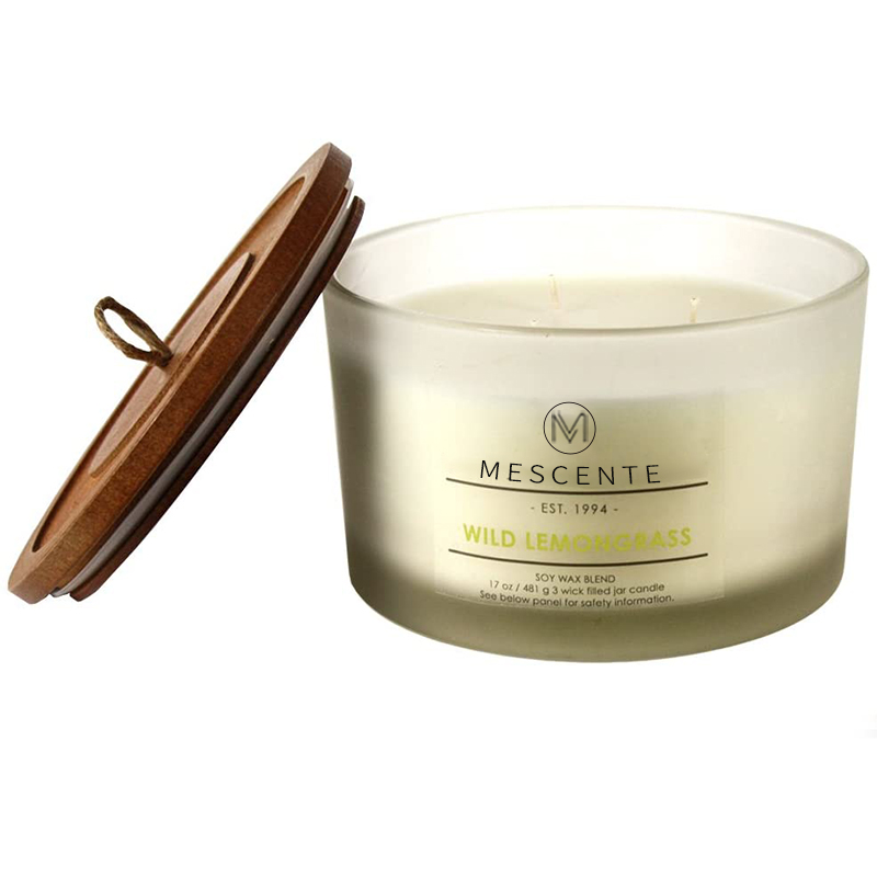 Pemegang Kaca Label Persendirian Tersuai M&Scent Lilin Wangi Dengan Kristal Secara Pukal