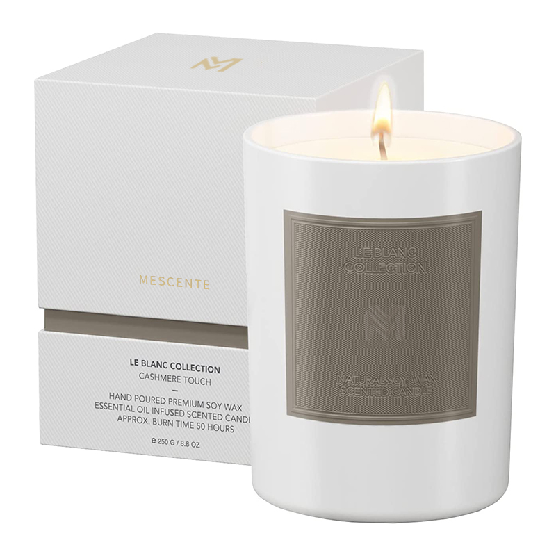 M&Scent Borong Custom Luxury Black Glass Jar Krismas Aromaterapi Soya Lilin Lilin Set