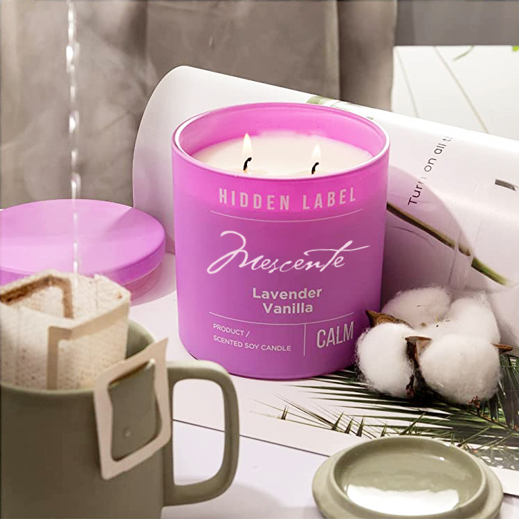 M&Scent Borong Label Persendirian Mewah Balang Hitam Lilin Lilin Soya Wangi Dengan Kristal
