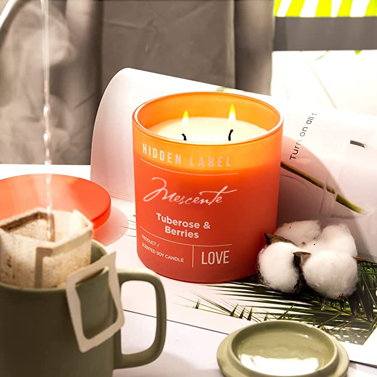 M&Scent Borong Label Persendirian Mewah Balang Hitam Lilin Lilin Soya Wangi Dengan Kristal