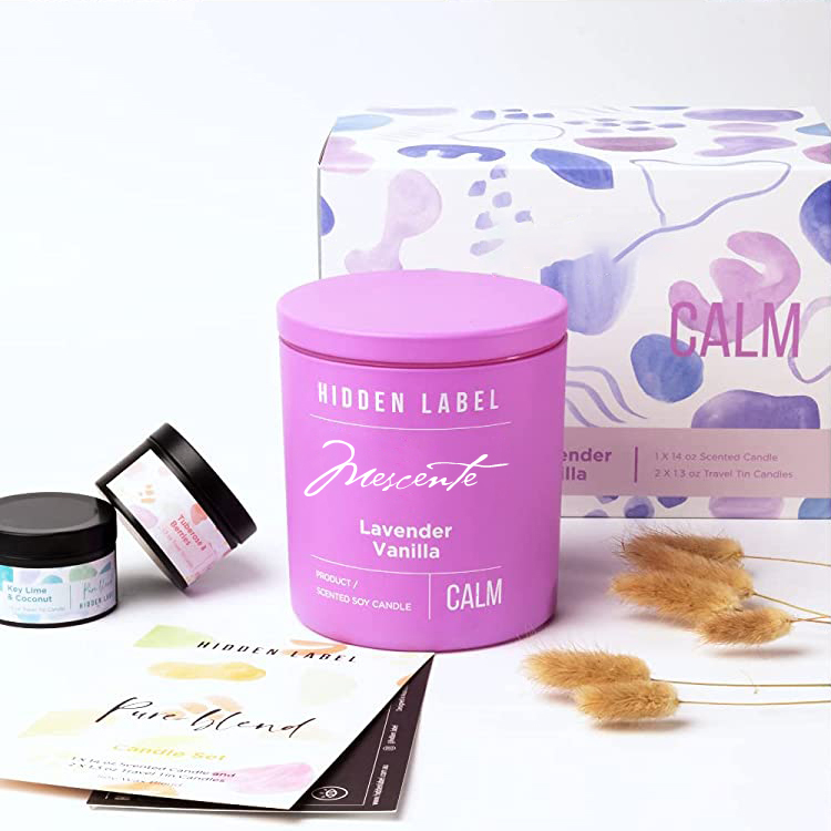 M&Scent Borong Label Persendirian Mewah Balang Hitam Lilin Lilin Soya Wangi Dengan Kristal