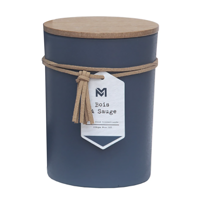 Bau M&S Borong Label Persendirian Tudung Kayu Aromaterapi Bau Lilin Soya Set Hadiah Lilin Dalam Balang Kaca