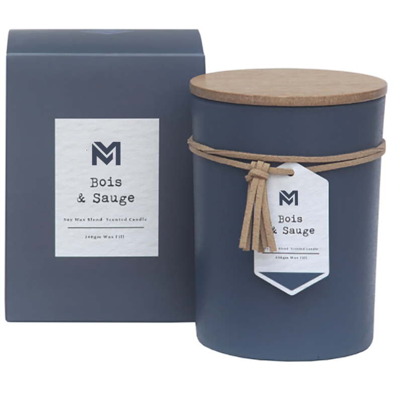 Bau M&S Borong Label Persendirian Tudung Kayu Aromaterapi Bau Lilin Soya Set Hadiah Lilin Dalam Balang Kaca