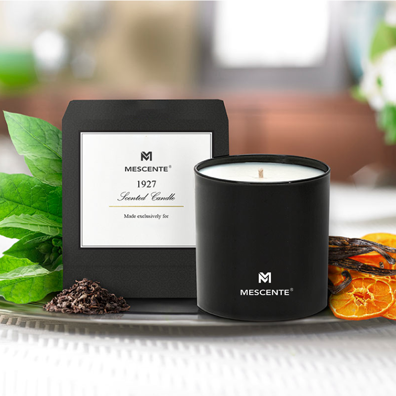 Bau M&S Borong Label Peribadi Mewah Lilin Aromaterapi Lelaki Chrome 22 Oz Dengan Kristal Di Dalam