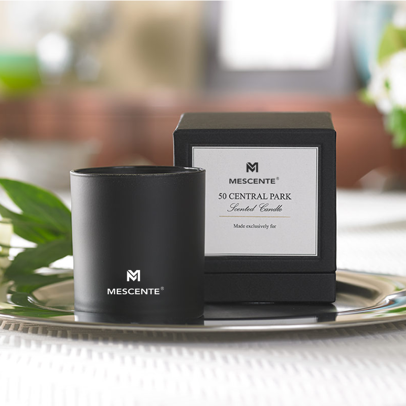 Bau M&S Borong Label Peribadi Mewah Lilin Aromaterapi Lelaki Chrome 22 Oz Dengan Kristal Di Dalam