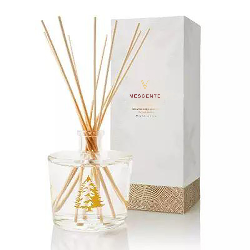 M&Scent Borong Botol Kaca Mewah Stik Fiber Skru Kayu Bulat Set Hadiah Aroma Reed Diffuser