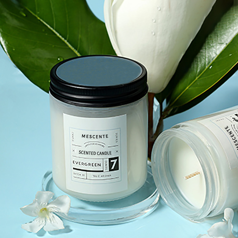 Lilin lilin soya wangi mewah label peribadi M&Scent dengan penutup
