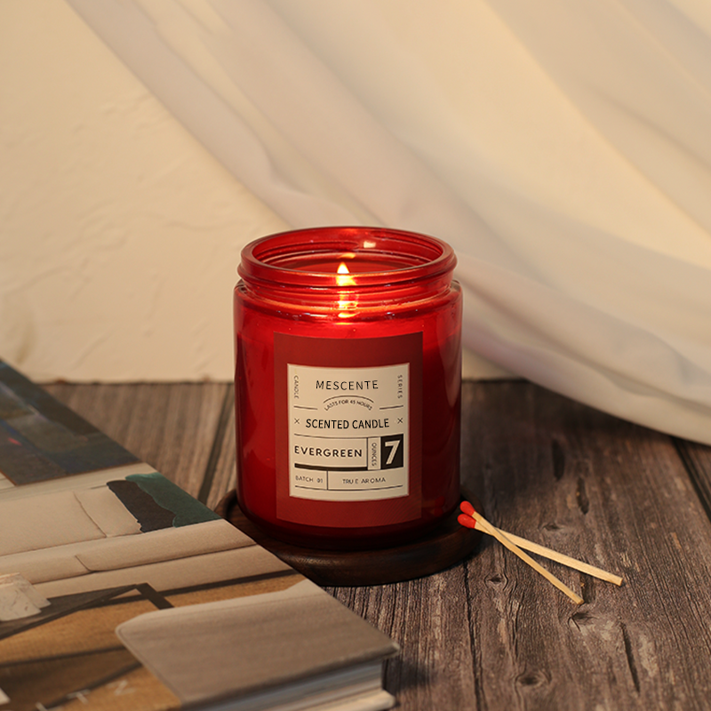 Lilin lilin soya wangi mewah label peribadi M&Scent dengan penutup