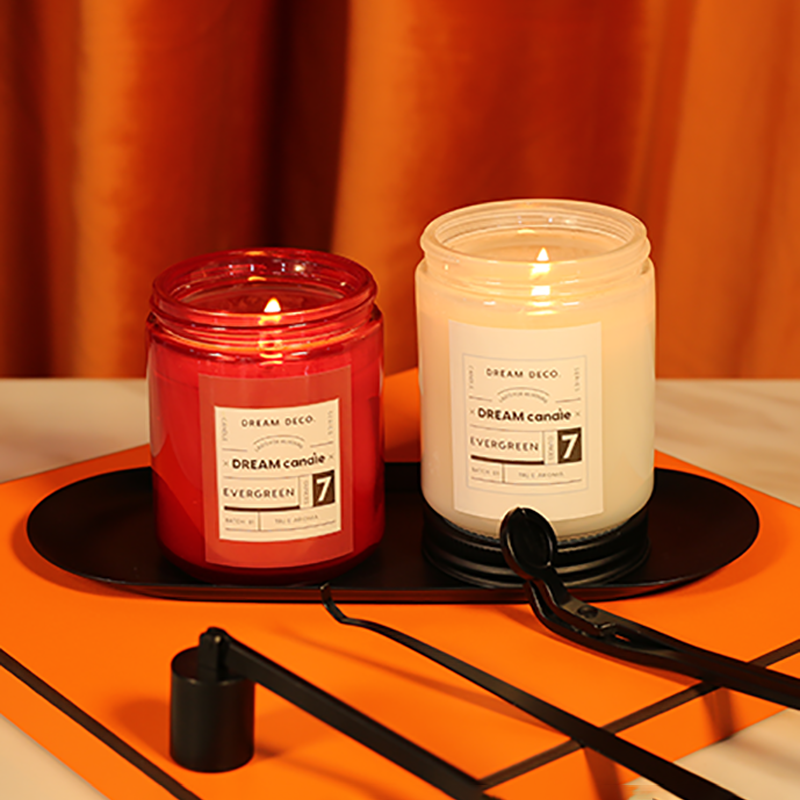 Lilin lilin soya wangi mewah label peribadi M&Scent dengan penutup