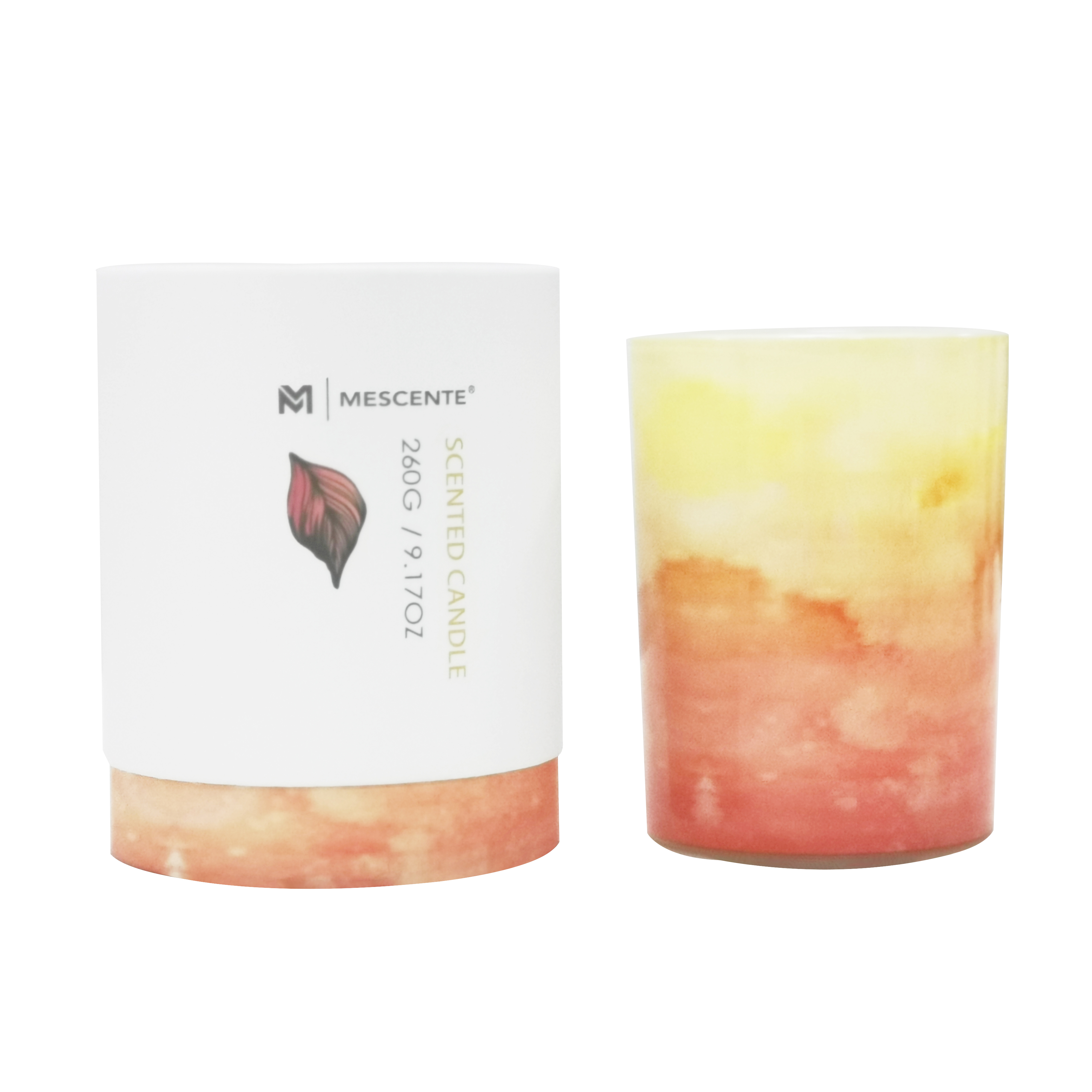 M&Scent borong label peribadi balang kaca hijau lilin sawit, lilin rohani