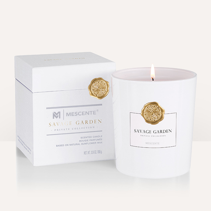 M&Scent mewah label peribadi mewah balang kaca hiasan lilin soya wangi
