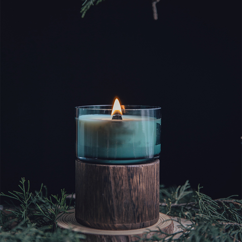 Tempahan Pukal Balang Kaca Teruai M & Scent Lilin Lilin Soya Wangi Dengan Kristal