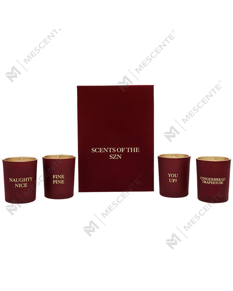 Set hadiah lilin wangi aroma hiasan rumah label peribadi mewah M&Scent sebanyak 4