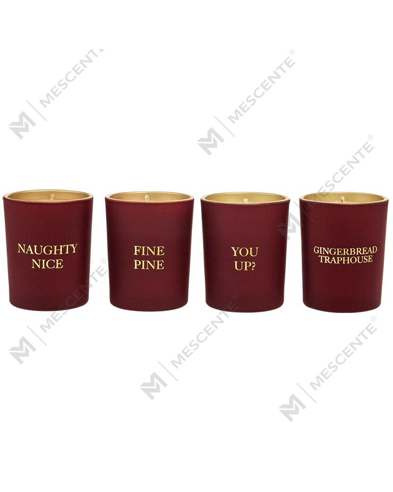 Set hadiah lilin wangi aroma hiasan rumah label peribadi mewah M&Scent sebanyak 4