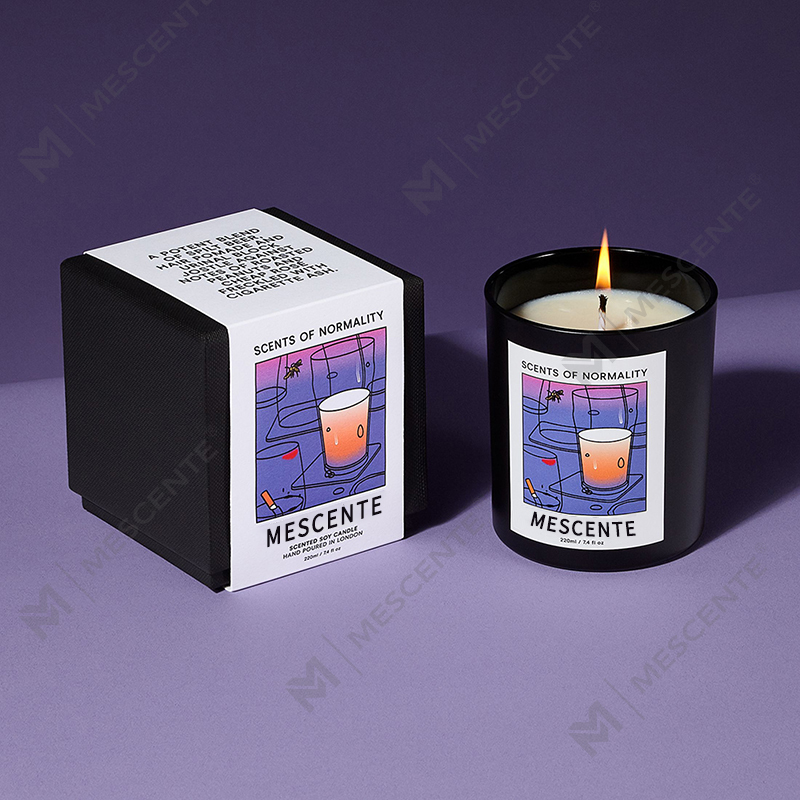 M&Scent Wholesale Luxury Custom Private Label Buatan Tangan Krismas Aroma Kristal Lilin Lilin Soya