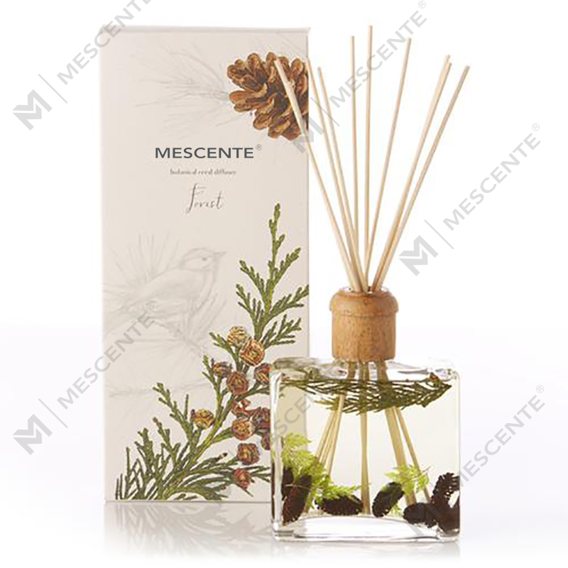 Borong High Quality Luxury Custom Private Label Flower Sola Wood Aroma Reed Diffuser With Box