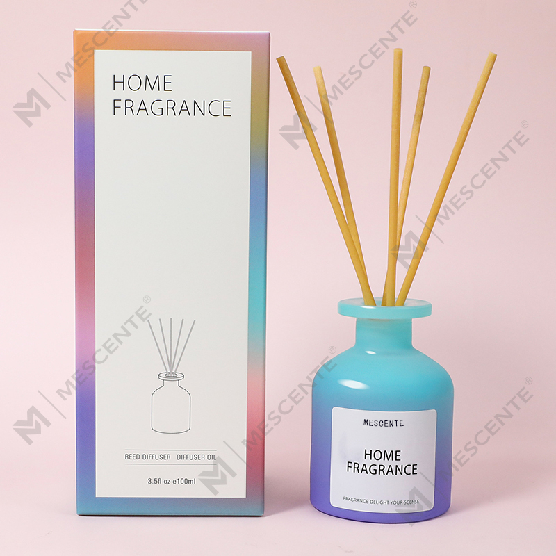 Borong Botol Kaca Unik Wangian Bunga Reed Diffuser Minyak Isi Semula Dengan Kotak Pembungkusan Set Hadiah