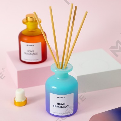 Borong Botol Kaca Unik Wangian Bunga Reed Diffuser Minyak Isi Semula Dengan Kotak Pembungkusan Set Hadiah
