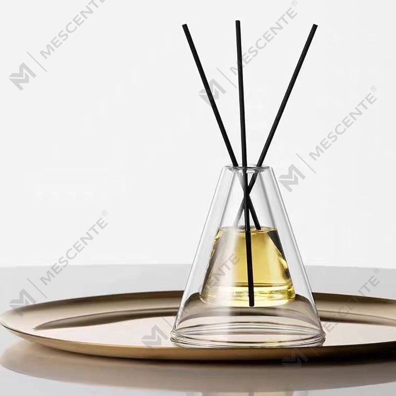Botol Kaca Unik Essenza Hex Besar Tersuai Putih Frosted Udara Tambahan Aroma Reed Diffuser Pewangi Rumah, Reed Diffusers Krismas